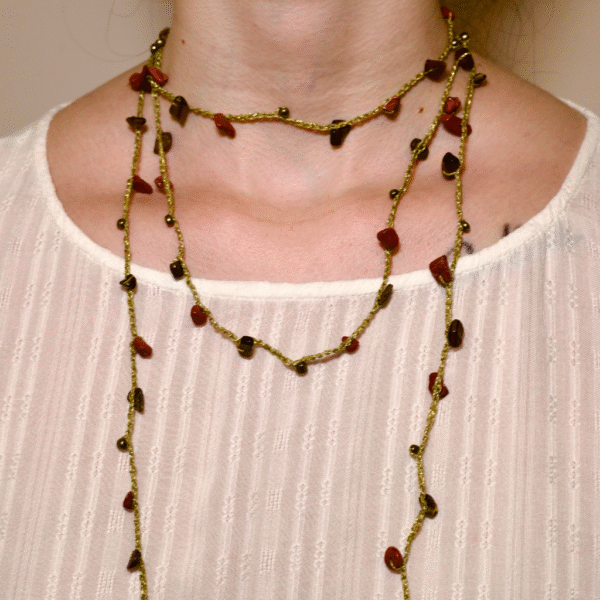 Collar infinito - Jade y Ojo de tigre