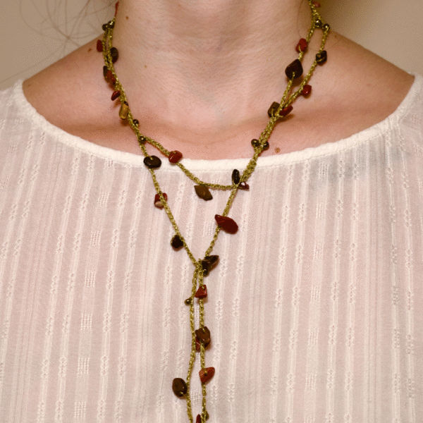 Collar infinito - Jade y Ojo de tigre - Imagen 2