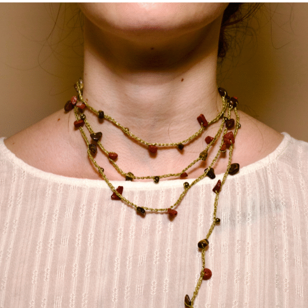 Collar infinito - Jade y Ojo de tigre - Imagen 4