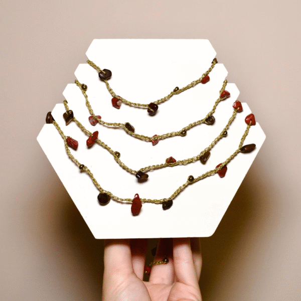 Collar infinito - Jade y Ojo de tigre - Imagen 5